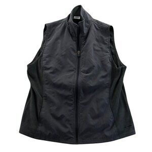 Columbia Womens Vest Jacktet Size XL Fleece Full Zip Stand Collar Gray Outdoors